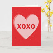 Carte à texture pailletée avec cœur rose (Fleur jaune)