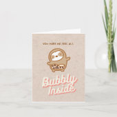 Carte à thé à bulle Sloth (Devant)