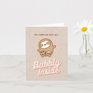 Carte à thé à bulle Sloth