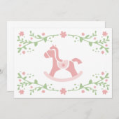 Carte à thème baby shower / Cheval à rochers (Devant / Derrière)