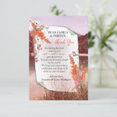 Carte à thème botanique élégant aux tons neutres d (Debout devant)