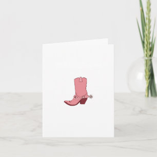 Carte à thème bottes de cowgirl, cowboy