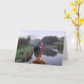 Carte à thème Canal. Vide pour ton propre message. (Fleur jaune)