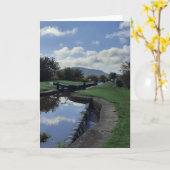 Carte à thème Canal. Vide pour ton propre message. (Fleur jaune)
