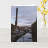 Carte à thème Canal. Vide pour ton propre message. (Fleur jaune)