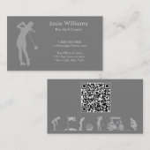 Carte à thème de golf - Dames (Devant / Derrière)