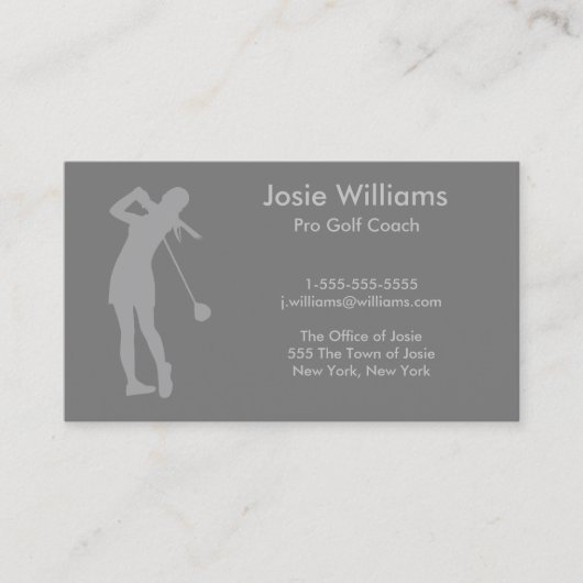 Carte à thème de golf - Dames (Devant)