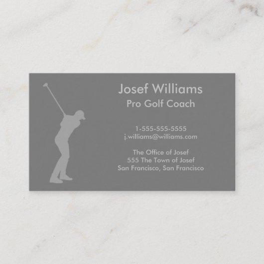 Carte à thème de golf - Gents (Devant)