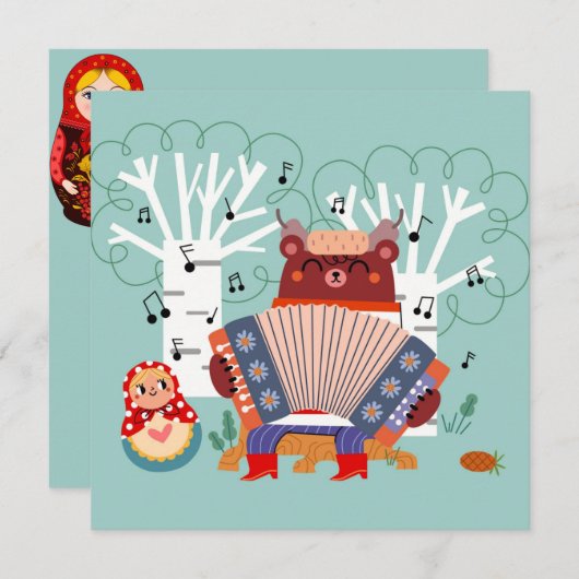 Carte à thème Russie (Devant / Derrière)