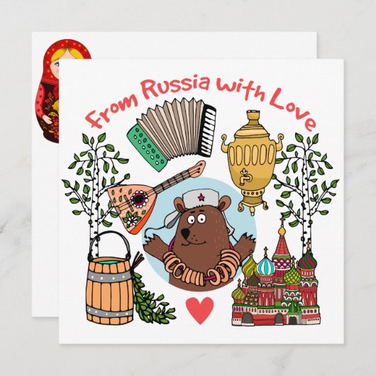 Carte à thème Russie (Devant / Derrière)