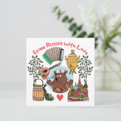 Carte à thème Russie (Debout devant)