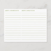 Carte à thème Thé vert Matcha à double face (Dos)