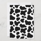 Carte à thème vache pour prédictions de bébé (Dos)