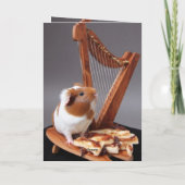 Carte A Tiny Harpist’s Hello – Elegant Guinea Pig Card (Dos)