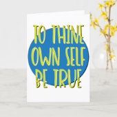 Carte À toi-même être vrai Slogan de récupération (Fleur jaune)