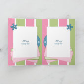 Carte A ton 1er anniversaire fait rose (Intérieur)