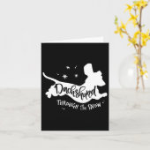 Carte A travers la neige Dachshund Noël Wiener Dog Xm (Fleur jaune)