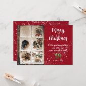 Carte À travers les fenêtres figées et la photo de neige (Devant/Arrière en situation)