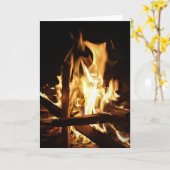 Carte A travers les flammes (Fleur jaune)