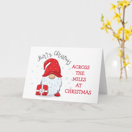 CARTE **À TRAVERS LES MILES** À NOËL (Fleur jaune)