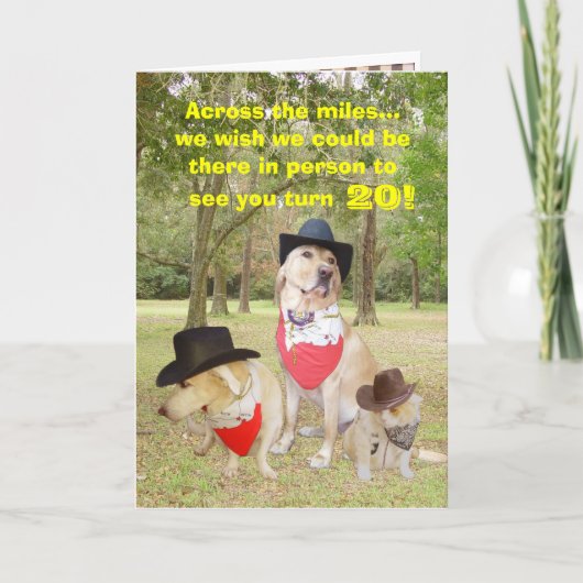 Carte À travers les milles sur votre anniversaire… (Devant)