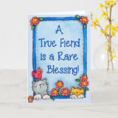 Carte A True friend (Fleur jaune)