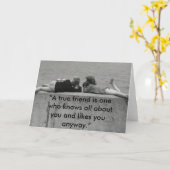 Carte A True friend (Fleur jaune)