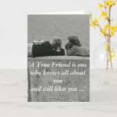 Carte A True friend (Fleur jaune)