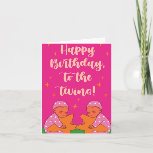 Carte À Twins Heartfeel Birthday Card (Devant)