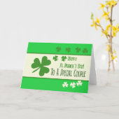 Carte À un couple spécial Bonne Saint Patrick (Fleur jaune)