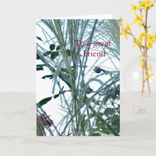 Carte À un grand ami (Fleur jaune)