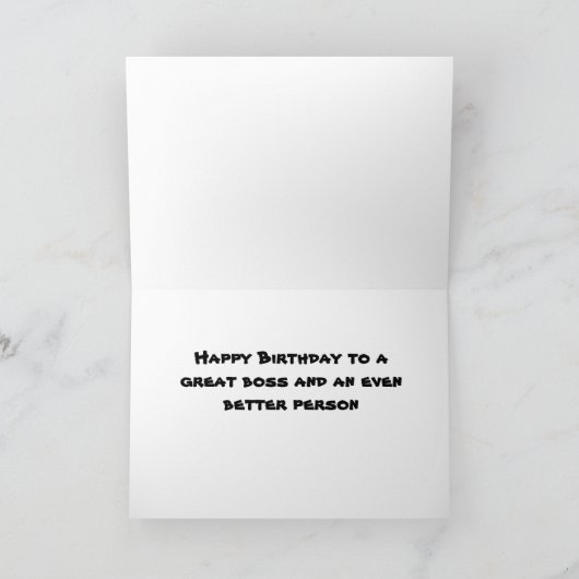 CARTE À UN «GRAND PATRON» JOYEUX ANNIVERSAIRE (Intérieur)