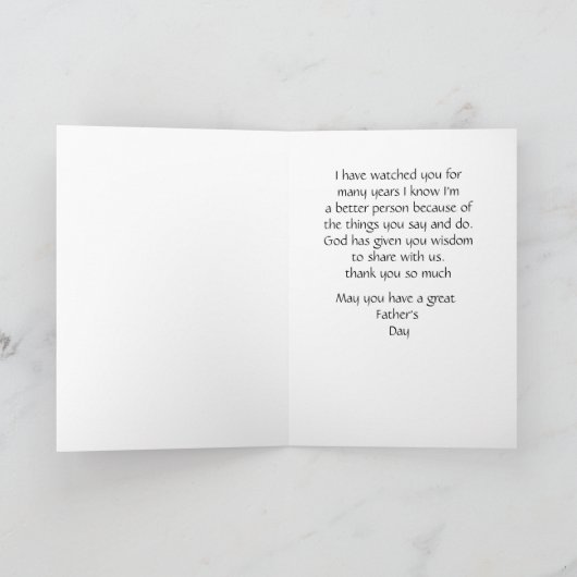 Carte À un oncle spécial (Intérieur)