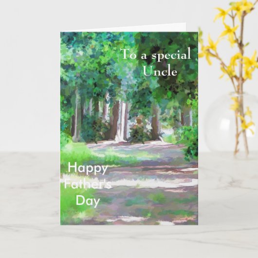 Carte À un oncle spécial (Fleur jaune)