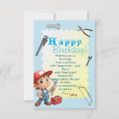 Carte À un plombier  (Devant)