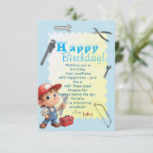 Carte À un plombier  (Debout devant)