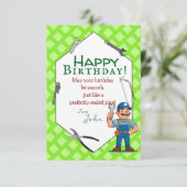 Carte À un plombier  (Debout devant)