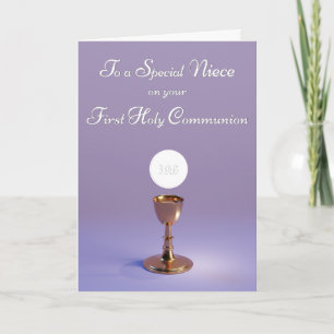 Carte À une nièce spéciale pour votre première communion