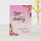 Carte À une soeur spéciale Joyeux anniversaire Floral Cu (Fleur jaune)