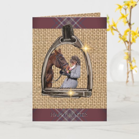 CARTE A VIEW THROUGH THE STIRRUPS (Fleur jaune)