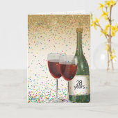 Carte à vin du 28e anniversaire (Fleur jaune)