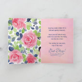 Carte À vos pensées après la chirurgie, avec calligraphi (Intérieur)