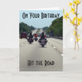 CARTE À VOTRE ANNIVERSAIRE PROFITEZ ET ***FRAPPER LA ROU (Fleur jaune)