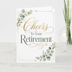 Carte À votre retraite - Élégant botanique