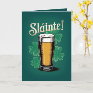 Carte À votre santé ! Verre de bière de la Saint-Patrick