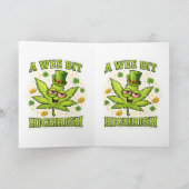 Carte A Wee Bit Highrish Funny Irish Leaf Vibes (Intérieur)