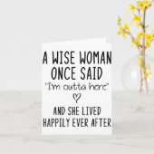 Carte A Wise Woman Once Said Funny Feminist Quote Gift (Fleur jaune)