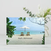Carte Aaah...retraite, Détente à la plage (Debout devant)