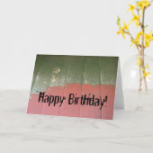 Carte Abandonné Mur De Construction, Joyeux Anniversaire (Fleur jaune)