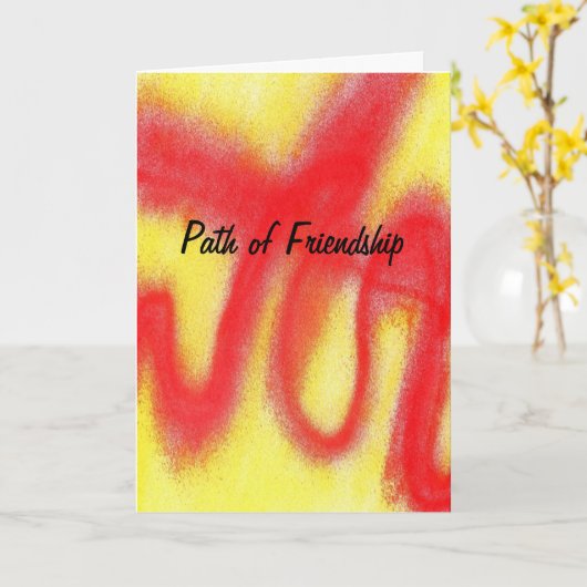 Carte Abastract carde l'amitié (Fleur jaune)